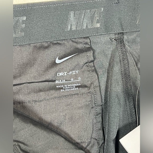 NWT Nike Dri-Fit Black 34W 34L Performance Golf Standard Fit Pants - Picture 6 of 12